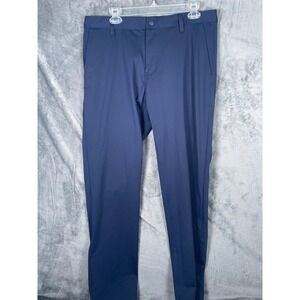 Rhone Commuter Pants Men's 34 Blue Straight Leg Performance Stretch